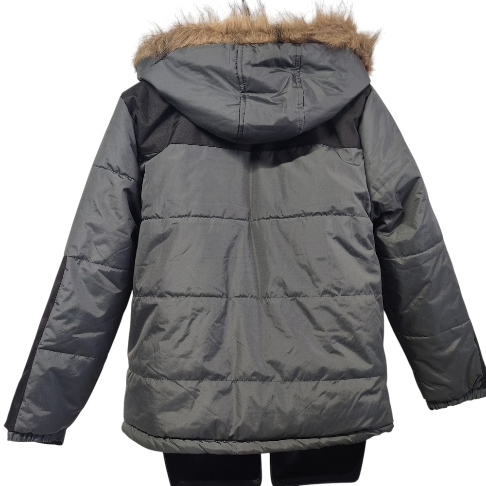 iXtreme Outfitters Hooded Charcoal Grey Oxford Parka Jacket Coat Big Boy's Sz 18 - Picture 2 of 8